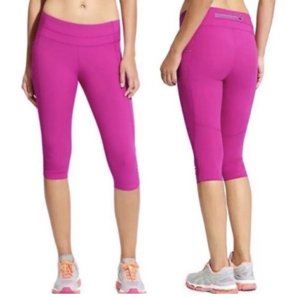 Athleta pink crop leggings Size Small